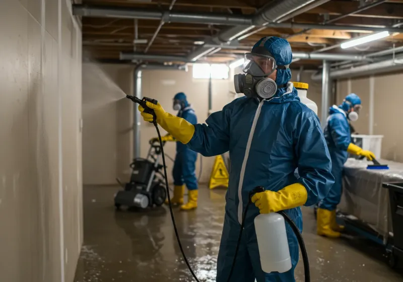 Basement Sanitization and Antimicrobial Treatment process in Gibsonia, FL